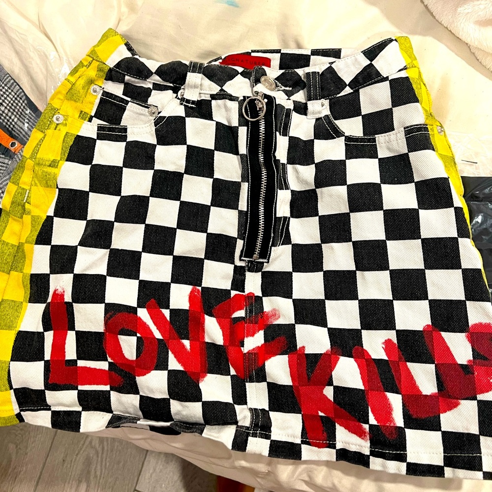 Checker Mini Skirt